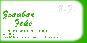 zsombor feke business card